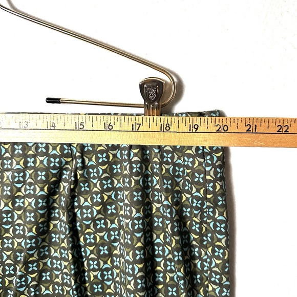 Sigrid Olsen 18W Chino Trousers Elastic Waist Pleated Retro Geometric - Picture 3 of 9